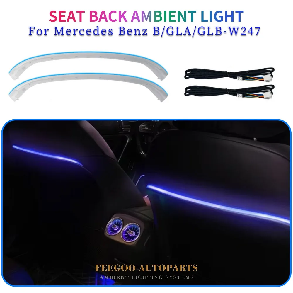 W247 Car Interior Upgraded Accessories 64 Colors LED Seat Back Ambient Light for Mercedes-Benz New B/GLA/GLB-class W247
W247 Car Interior Upgraded Accessories 64 Colors LED Seat Back Ambient Light for Mercedes-Benz New B/GLA/GLB-class W247