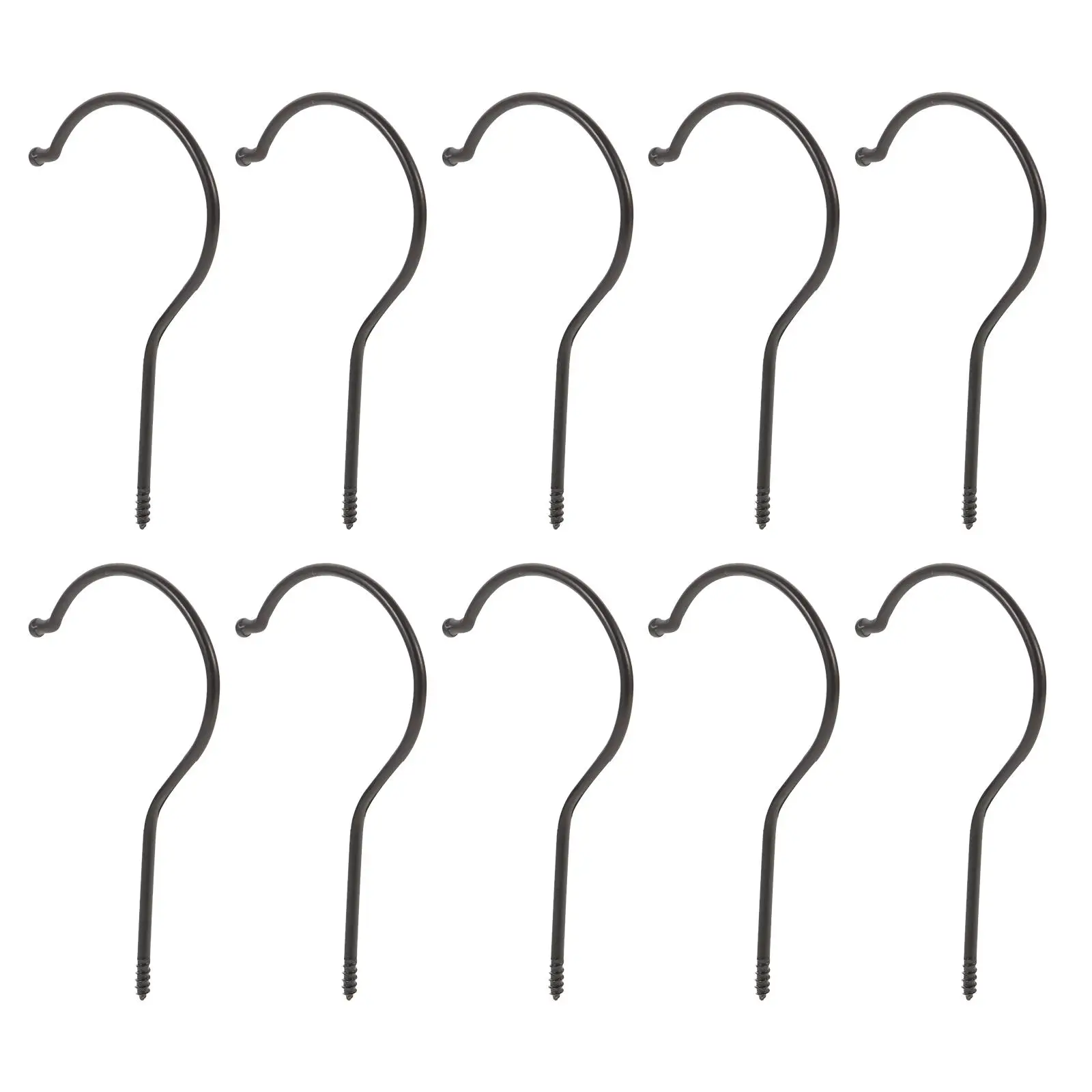 10pcs Plastic Clips Hooks 10CM 3.2mm Black Round Heavy Duty Ceiling Hooks Screw In Hanger Accessories Home Storage
10pcs Plastic Clips Hooks 10CM 3.2mm Black Round Heavy Duty Ceiling Hooks Screw In Hanger Accessories Home Storage