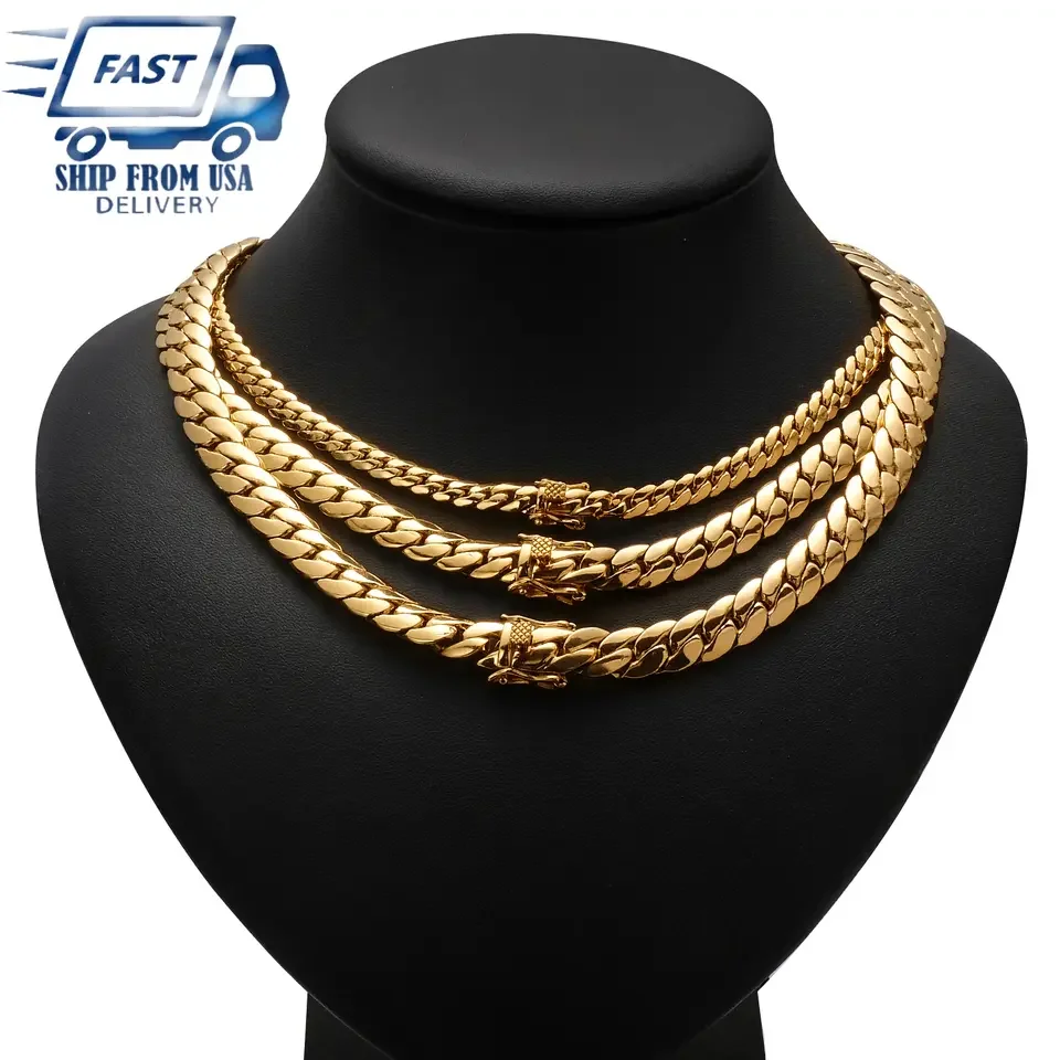Hip Hop Bling Gold Cuban Link Chain Necklace For Men, Rapper Style Tank Chain Jewelry, Trendy Whip Chain Necklace 36
Hip Hop Bling Gold Cuban Link Chain Necklace For Men, Rapper Style Tank Chain Jewelry, Trendy Whip Chain Necklace 36