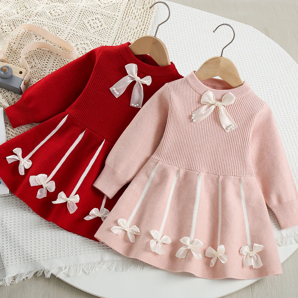 Girls Knitted Dresses Spring Autumn 2025 Children Woolen Jersey Sweaters Dress For Baby Clothes Kids Princess Party Outfits 6Y
Girls Knitted Dresses Spring Autumn 2025 Children Woolen Jersey Sweaters Dress For Baby Clothes Kids Princess Party Outfits 6Y