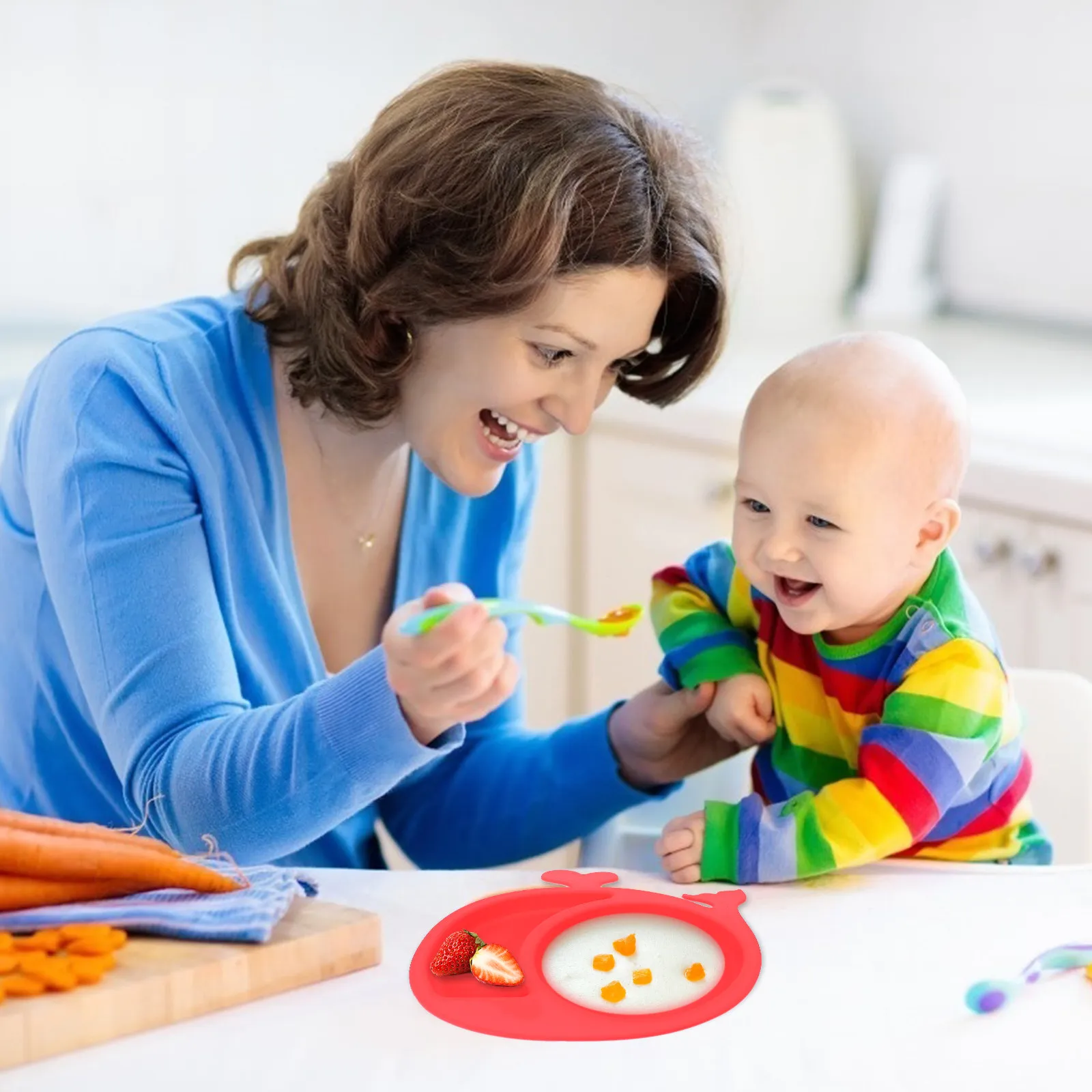 Silicone Baby Feeding Plate Anti-Slip Bottom Bpa-Free Healthy Material Portable Light Weight Perfect for Child Nutrition Meals
Silicone Baby Feeding Plate Anti-Slip Bottom Bpa-Free Healthy Material Portable Light Weight Perfect for Child Nutrition Meals