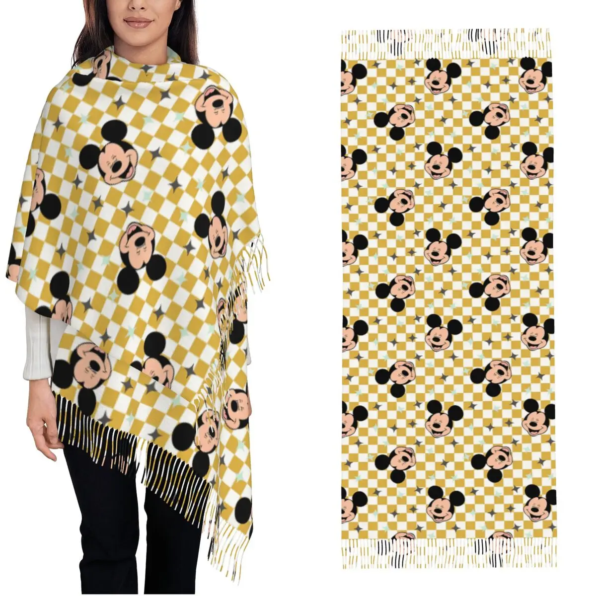 Mickey Mouse Cartoon Women's Scarf Pashmina Shawls and Wraps for Evening Dresses Winter Cashmere Feel Large Scarves
Mickey Mouse Cartoon Women's Scarf Pashmina Shawls and Wraps for Evening Dresses Winter Cashmere Feel Large Scarves