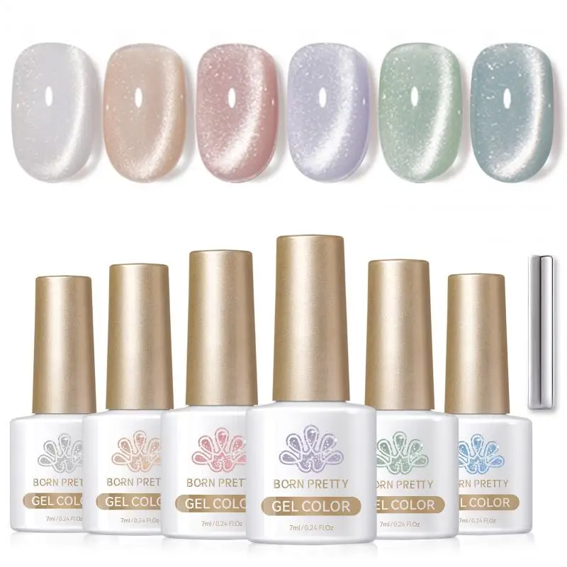 BORN PRETTY Glitter Shimmer Cat Magnetic Gel Nail Polish Set Glass Bead Cat Magnetic Gel Purple Silver Pink Nude Gel Manicure
BORN PRETTY Glitter Shimmer Cat Magnetic Gel Nail Polish Set Glass Bead Cat Magnetic Gel Purple Silver Pink Nude Gel Manicure