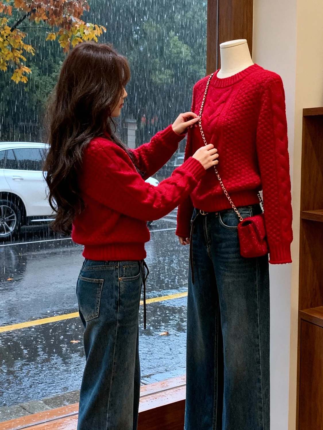 Red High Collar Slim Fit Women's Knitwear Spring 2026 New Style Lazy Fashion Twist Knitted Top Comfortable Commute Style
Red High Collar Slim Fit Women's Knitwear Spring 2026 New Style Lazy Fashion Twist Knitted Top Comfortable Commute Style