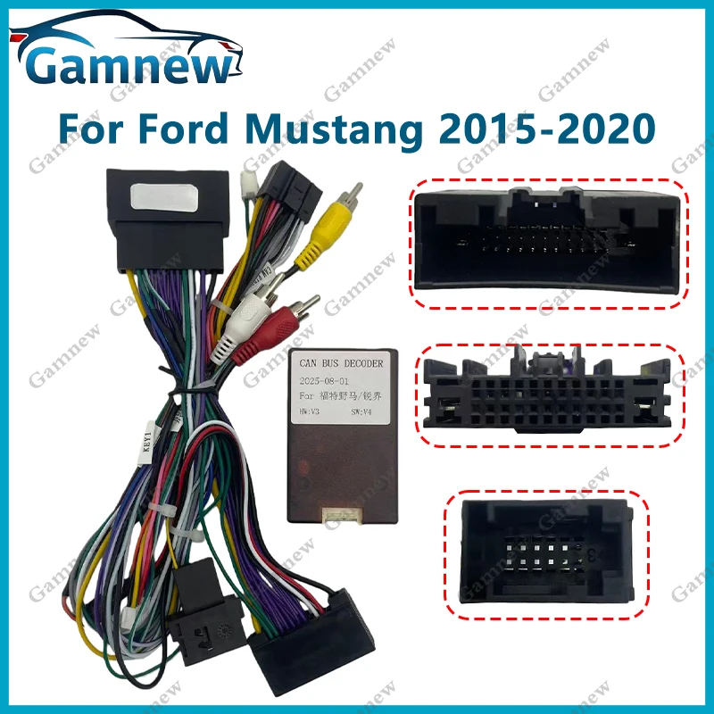 16-контактный автомобильный адаптер жгута проводов Canbus Box Decoder Android радио кабель питания для Ford Mustang 2015-2020
16-контактный автомобильный адаптер жгута проводов Canbus Box Decoder Android радио кабель питания для Ford Mustang 2015-2020
