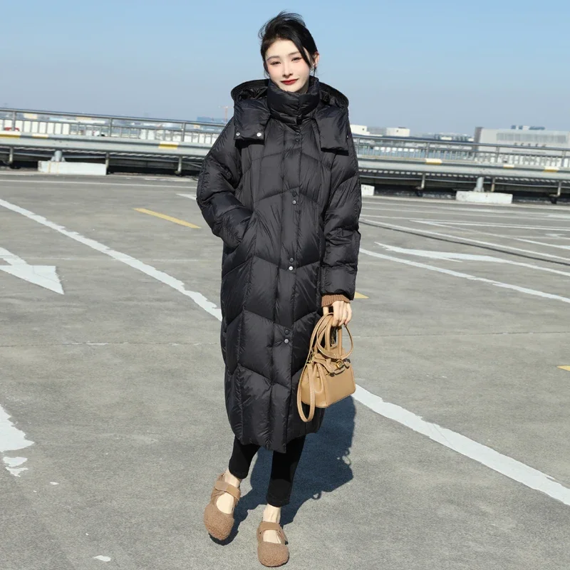 2024 Women's Winter Fashion Thick Warm Down Coats Female Loose White Duck Down Jackets Ladies Long Casual Hooded Outerwear Q709
2024 Women's Winter Fashion Thick Warm Down Coats Female Loose White Duck Down Jackets Ladies Long Casual Hooded Outerwear Q709