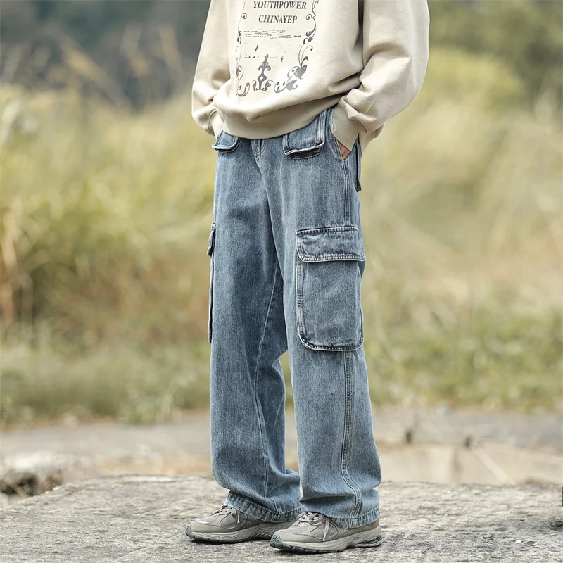 Men's Clothes Jeans Clothing Cargo Pant Wide Leg Flared Denim Pants Streetwear Baggy Jeans Straight Trousers for Men B282
Men's Clothes Jeans Clothing Cargo Pant Wide Leg Flared Denim Pants Streetwear Baggy Jeans Straight Trousers for Men B282