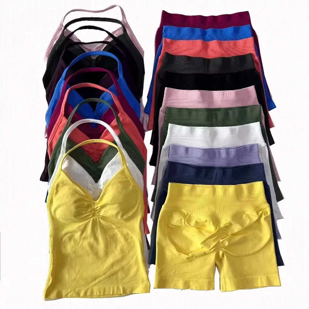 Комплект из 2 предметов, леггинсы для йоги, женские топы на бретелях с открытой спиной и высокой талией, спортивный костюм, одежда для фитнеса, наряд
Комплект из 2 предметов, леггинсы для йоги, женские топы на бретелях с открытой спиной и высокой талией, спортивный костюм, одежда для фитнеса, наряд