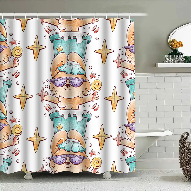 Vibrant Cartoon Shower Curtain SetBath Decor with Charming Castle Print in Blue, Yellow Purple Waterproof Fabric for Bathroom De
Vibrant Cartoon Shower Curtain SetBath Decor with Charming Castle Print in Blue, Yellow Purple Waterproof Fabric for Bathroom De