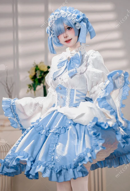 Miccostumes Women's Halloween Gothic ver Cosplay Costume Blue Lolita Dress with Gloves
Miccostumes Women's Halloween Gothic ver Cosplay Costume Blue Lolita Dress with Gloves