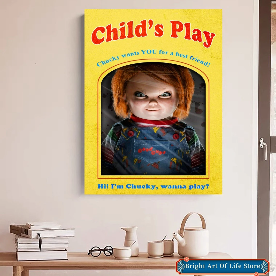 Child's Play (1988) Movie Poster Art Cover Star Photo Print Apartment Home Decor Wall Painting (No Frame)
Child's Play (1988) Movie Poster Art Cover Star Photo Print Apartment Home Decor Wall Painting (No Frame)