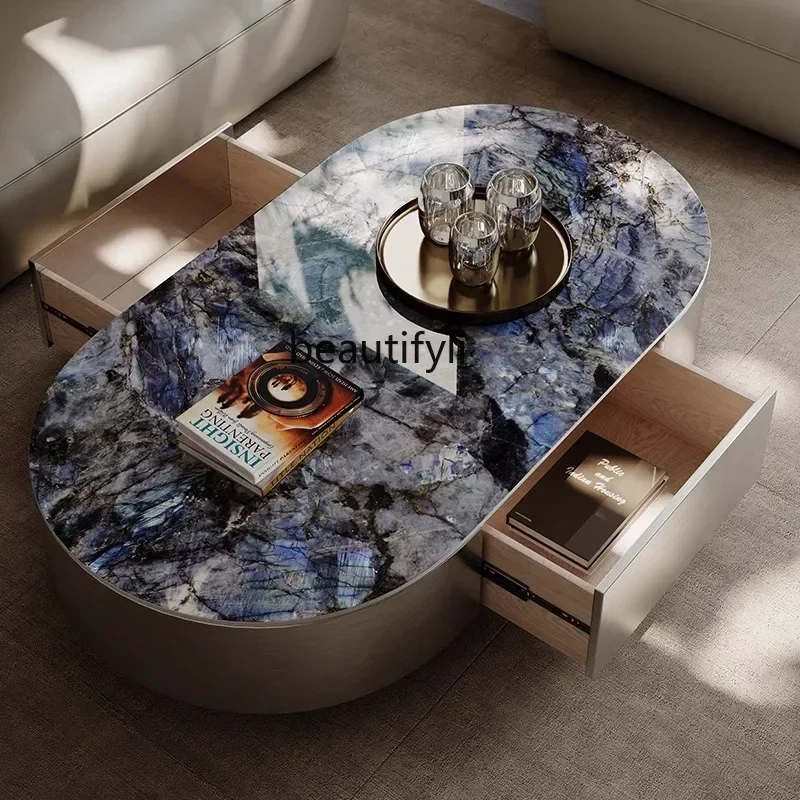 V Light luxur oval coffee table rock slab Italian minimalist living room household stainless steel high-end
V Light luxur oval coffee table rock slab Italian minimalist living room household stainless steel high-end