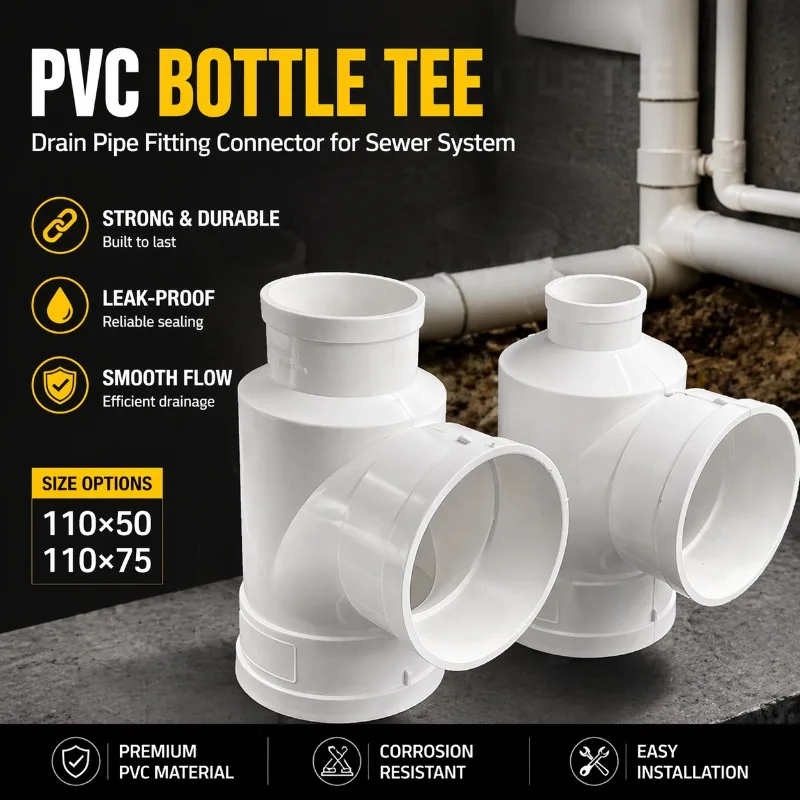 Durable Bottle Shaped Three Way Joint PVC Drain Accessory Standard Pipe Adapter Wearproof Y Shape Garden Water Pipe Connector
Durable Bottle Shaped Three Way Joint PVC Drain Accessory Standard Pipe Adapter Wearproof Y Shape Garden Water Pipe Connector