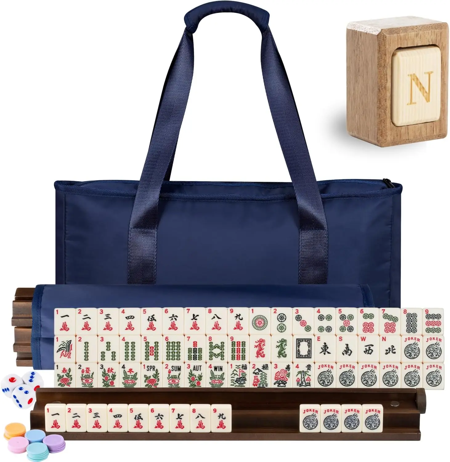 MUTEX American Mahjong Game Set, 166 Premium Mahjong Tile Set with Traveler Size Stylish Blue Carrying Bag, Western Mahjong Set
MUTEX American Mahjong Game Set, 166 Premium Mahjong Tile Set with Traveler Size Stylish Blue Carrying Bag, Western Mahjong Set