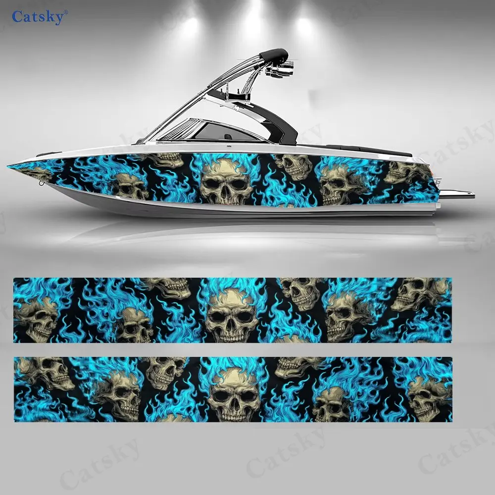 2Pcs Dark Flame Skull Boat Stickers, PVC Waterproof Durable Vinyl Wrap Decals for Fishing Boats, Durable and Stylish Design
2Pcs Dark Flame Skull Boat Stickers, PVC Waterproof Durable Vinyl Wrap Decals for Fishing Boats, Durable and Stylish Design