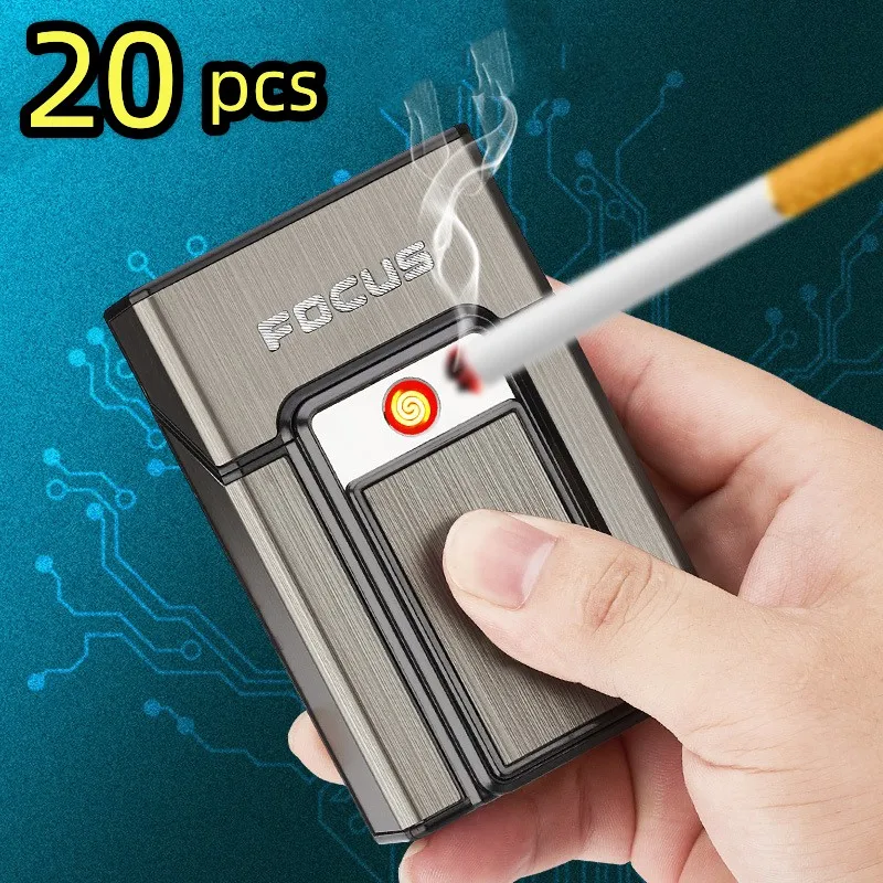 Creative Cigarette Box Windproof USB Charging Lighter Metal Windproof Lighter 20 Portable Cigarette Box Cigarette Accessories
Creative Cigarette Box Windproof USB Charging Lighter Metal Windproof Lighter 20 Portable Cigarette Box Cigarette Accessories