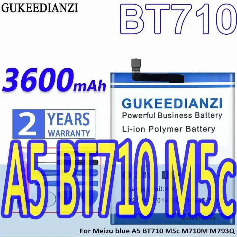 Высокопроизводительный аккумулятор для мобильного телефона Meizu Blue A5 BT710 M5c M710M M793Q, надежный источник питания 3600 мАч
Высокопроизводительный аккумулятор для мобильного телефона Meizu Blue A5 BT710 M5c M710M M793Q, надежный источник питания 3600 мАч
