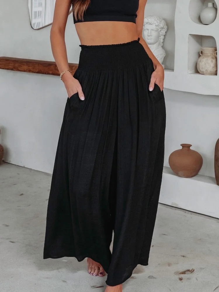 Loose Fit Women Casual Solid Trousers Streetwear Female Patchwork Big Pockets Pants Spring Summer Straight Pants Wide Leg Pants
Loose Fit Women Casual Solid Trousers Streetwear Female Patchwork Big Pockets Pants Spring Summer Straight Pants Wide Leg Pants