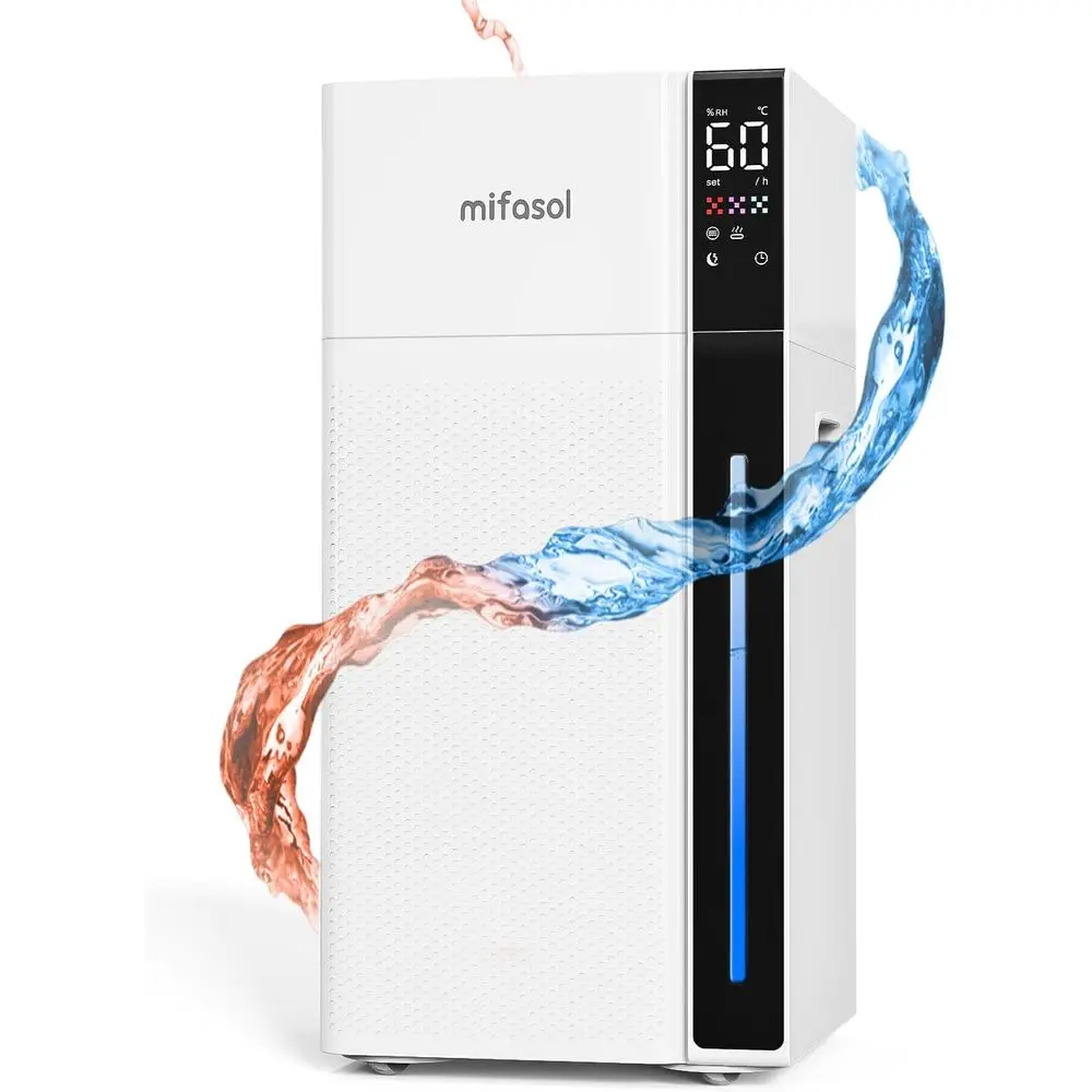 Large Room 5.3 Gal/20L Dual Mist Humidifier for 1500 sq ft, Ideal for Whole House, Bedrooms, and Office Plants.
Large Room 5.3 Gal/20L Dual Mist Humidifier for 1500 sq ft, Ideal for Whole House, Bedrooms, and Office Plants.