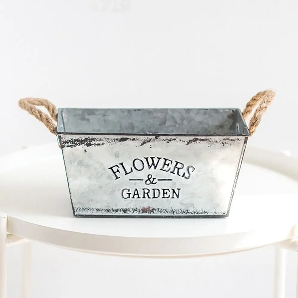 Прямоугольное кашпо-ведро для цветов из оцинкованной стали, утолщенное, в стиле ретро, для сада
Прямоугольное кашпо-ведро для цветов из оцинкованной стали, утолщенное, в стиле ретро, для сада
