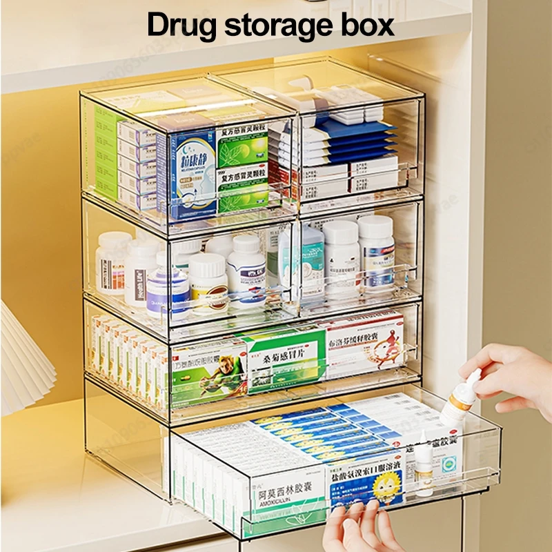 Japanese Drawer Medicine Storage Box Large Capacity Transparent Stackable Organizer for First Aid and Family Essential Medicine
Japanese Drawer Medicine Storage Box Large Capacity Transparent Stackable Organizer for First Aid and Family Essential Medicine