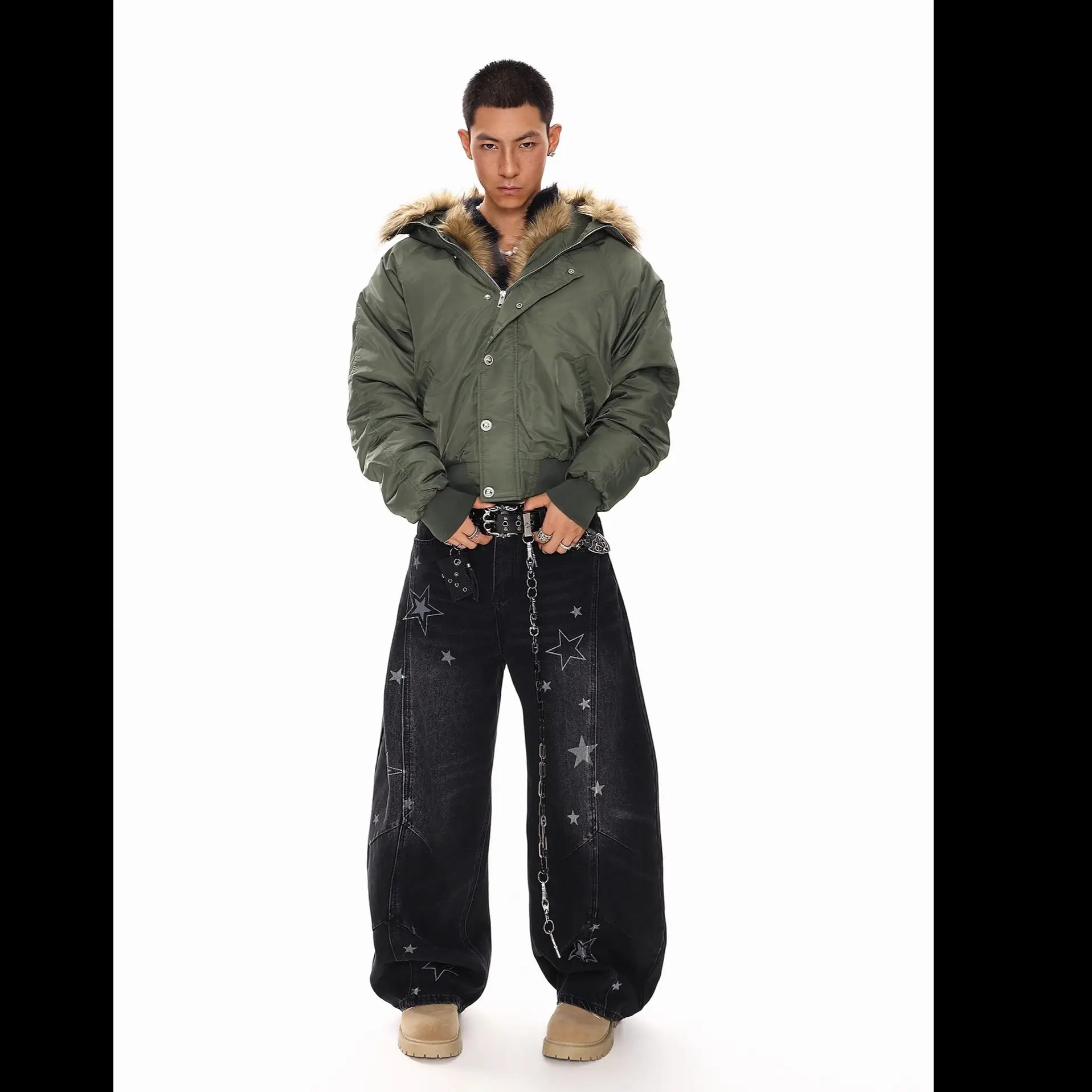 Fur Collar Army Green Jackets Mens Winter Sheepskin Genuine Natural Material Extremely Warm Protection Cold Weather Outdoor Top
Fur Collar Army Green Jackets Mens Winter Sheepskin Genuine Natural Material Extremely Warm Protection Cold Weather Outdoor Top