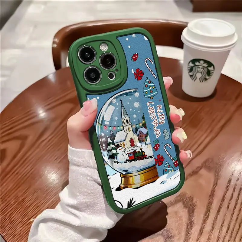 Christmas Phone Case for iPhone 17 16 Pro Max Air Plus Leather Silicone Shockproof Cover Cute Snow Globe Snowman Holiday
Christmas Phone Case for iPhone 17 16 Pro Max Air Plus Leather Silicone Shockproof Cover Cute Snow Globe Snowman Holiday