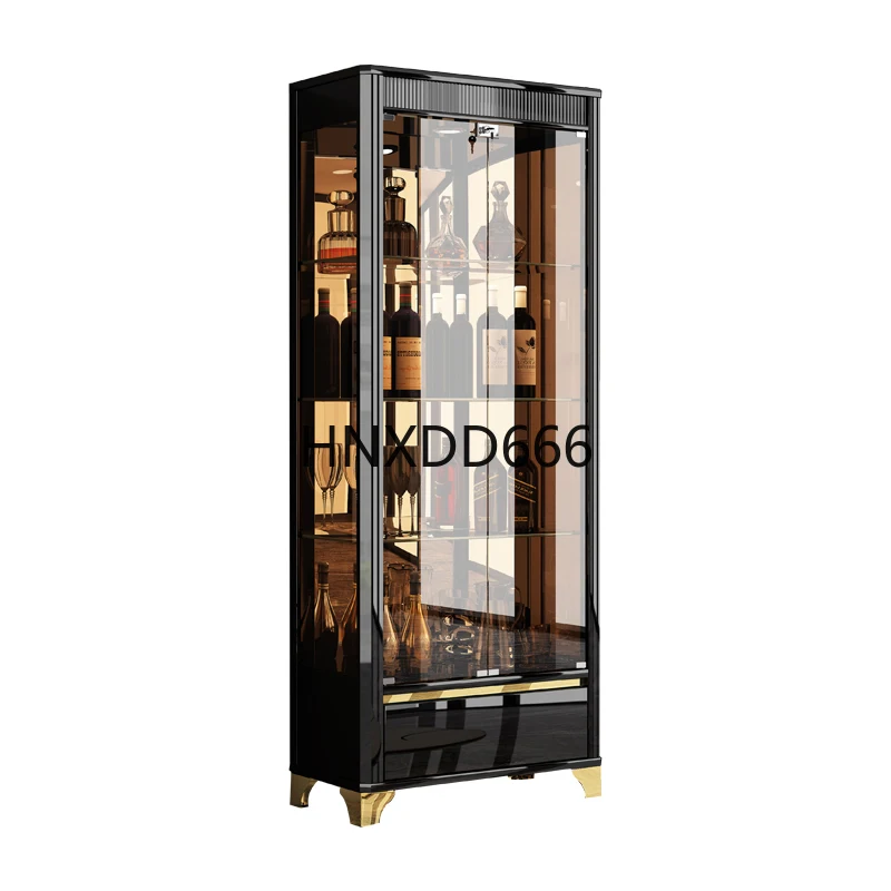 Italian minimalist glass door wine cabinet paint display cabinet against the wall
Italian minimalist glass door wine cabinet paint display cabinet against the wall
