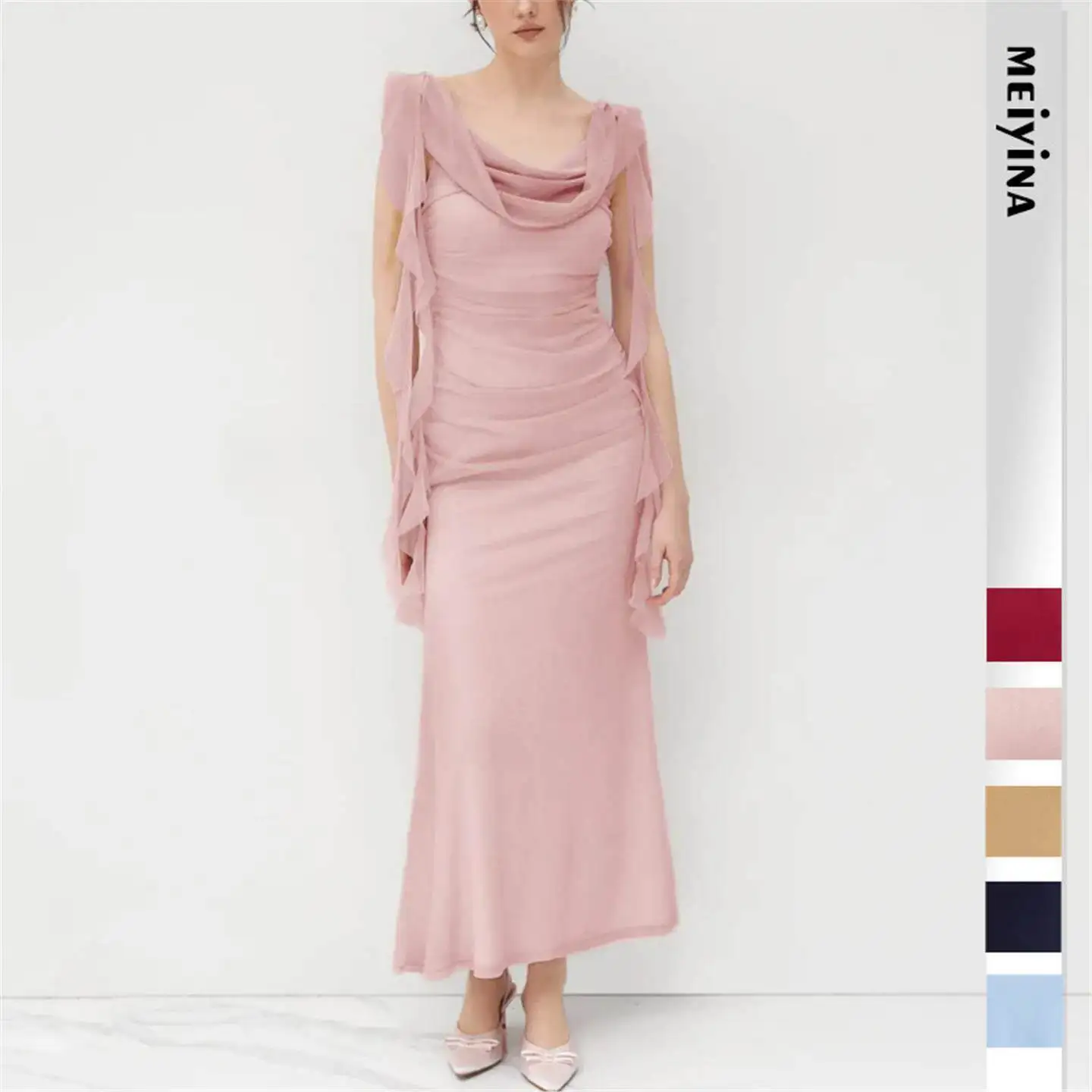 2026 New Sexy Elegant Cross-Border Women's Strapless Lace Back Pleated Slim-Fit Fashion Long Dress High Waist Bodycon Gown
2026 New Sexy Elegant Cross-Border Women's Strapless Lace Back Pleated Slim-Fit Fashion Long Dress High Waist Bodycon Gown