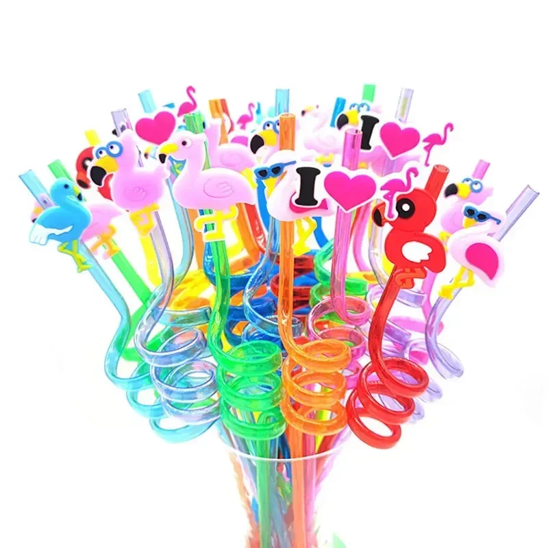 8pcs 26cm Cartoon Animal Flamingo Themed Straws Reusable Plastic Spiral Drinking Straws Children Baby Birthday Party Decoration
8pcs 26cm Cartoon Animal Flamingo Themed Straws Reusable Plastic Spiral Drinking Straws Children Baby Birthday Party Decoration
