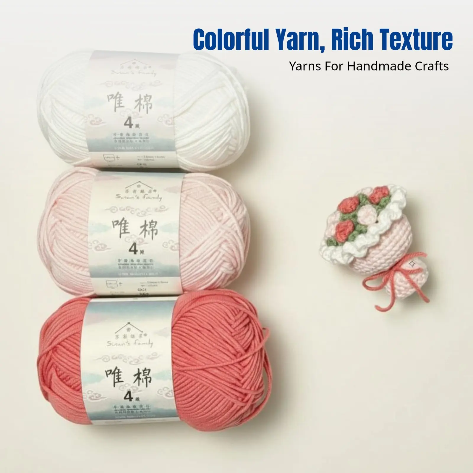 Yarn Crochet DIY Kit, Mini Flower Cluster Keychain, Handmade, Car Keychain, Gift
Yarn Crochet DIY Kit, Mini Flower Cluster Keychain, Handmade, Car Keychain, Gift