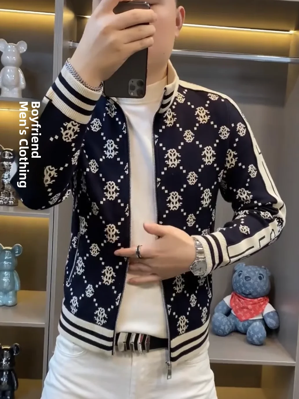 Ele Knitted Zipper Cardigan Sweater Premium Quali Faionable Spring Autumn Stand Collar Men's Long Sve Casual Wear
Ele Knitted Zipper Cardigan Sweater Premium Quali Faionable Spring Autumn Stand Collar Men's Long Sve Casual Wear