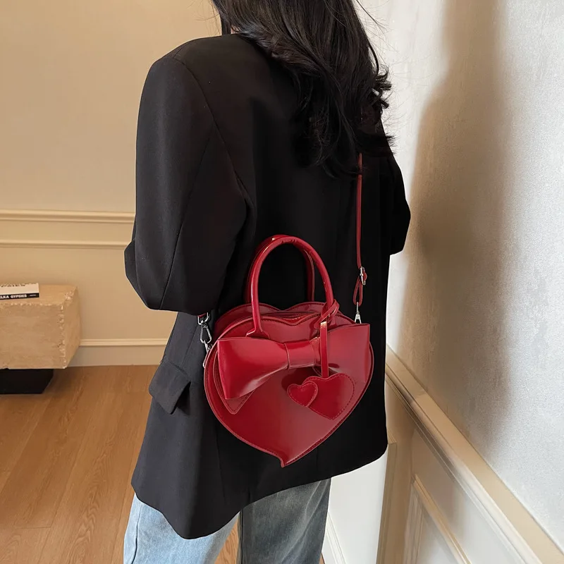Heart Shaped Handbag for Women Handbags Bows Lace-up Harajuku Small Shoulder Bags Sweet Messenger Bag Top-handle Cute Bag
Heart Shaped Handbag for Women Handbags Bows Lace-up Harajuku Small Shoulder Bags Sweet Messenger Bag Top-handle Cute Bag