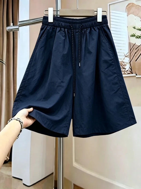 Loose Wide Leg Short Pants Women's Summer 2026 New Style Casual Thin Five-Point Pants Sporty High Waist Polyester Fiber
Loose Wide Leg Short Pants Women's Summer 2026 New Style Casual Thin Five-Point Pants Sporty High Waist Polyester Fiber