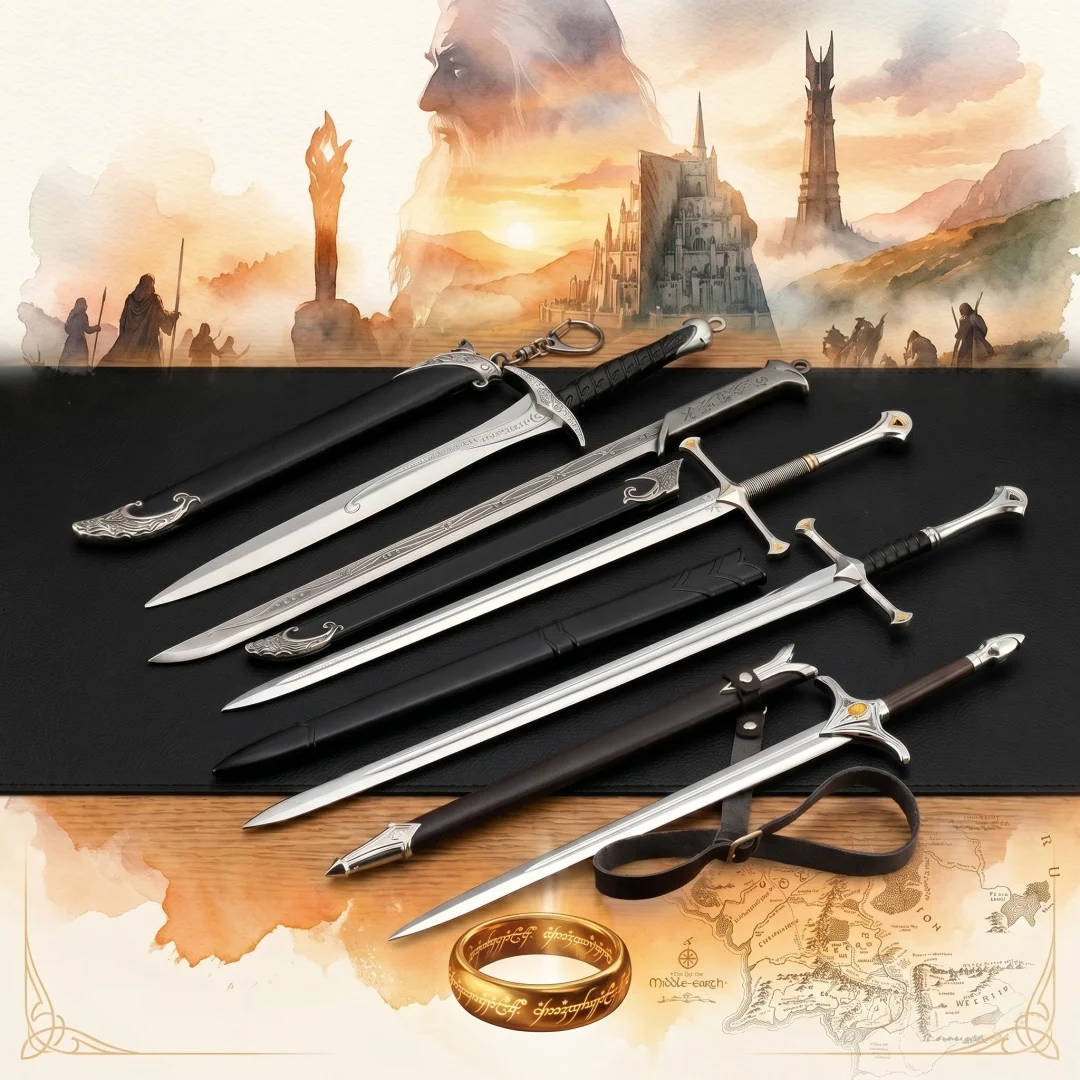 8.6inch Baggins Katana Medieval Glamdring Narthil Ring Aragorn Sword Real Ring Samurai Sabre Metal Ninja Knife Unsharp Toy Gift
8.6inch Baggins Katana Medieval Glamdring Narthil Ring Aragorn Sword Real Ring Samurai Sabre Metal Ninja Knife Unsharp Toy Gift