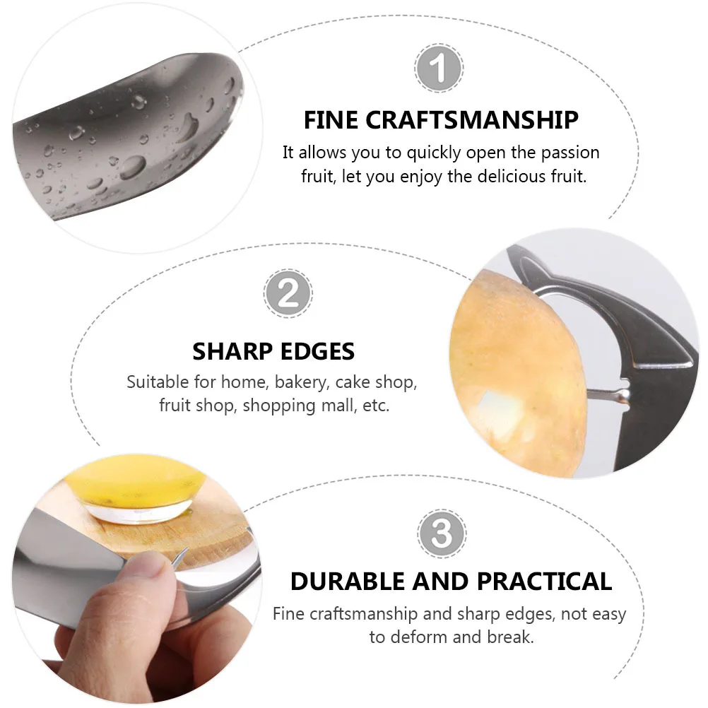 2Pcs Stainless Steel Passion Fruit Opener Whale Shape Kitchen Fruit Cutter Tool Practical Gadget for Home Bakery
2Pcs Stainless Steel Passion Fruit Opener Whale Shape Kitchen Fruit Cutter Tool Practical Gadget for Home Bakery