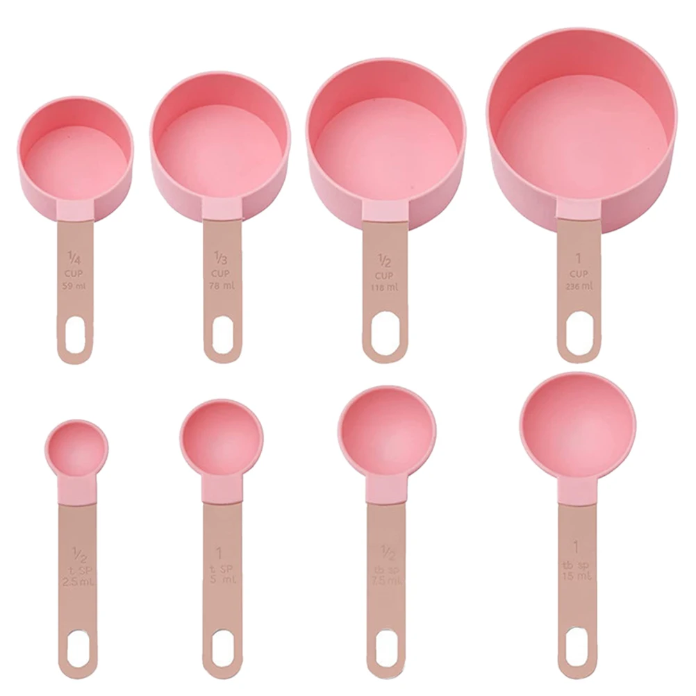 Measuring Cup Spoon Set Pink Graduated Cups Spoons Scale Household Baking Cooking Plastic Kitchen Tool Durability Easy Use Clear
Measuring Cup Spoon Set Pink Graduated Cups Spoons Scale Household Baking Cooking Plastic Kitchen Tool Durability Easy Use Clear