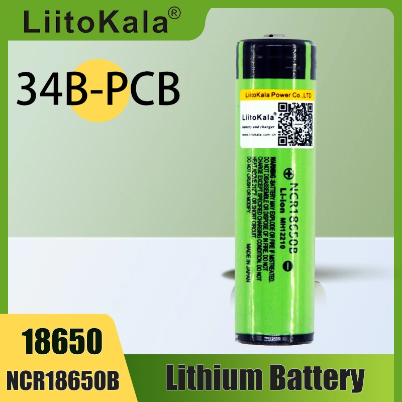 New protected Liitokala 18650 3400mAh battery NCR18650B rechargeable Li-lon with original PCB 3.7V
New protected Liitokala 18650 3400mAh battery NCR18650B rechargeable Li-lon with original PCB 3.7V