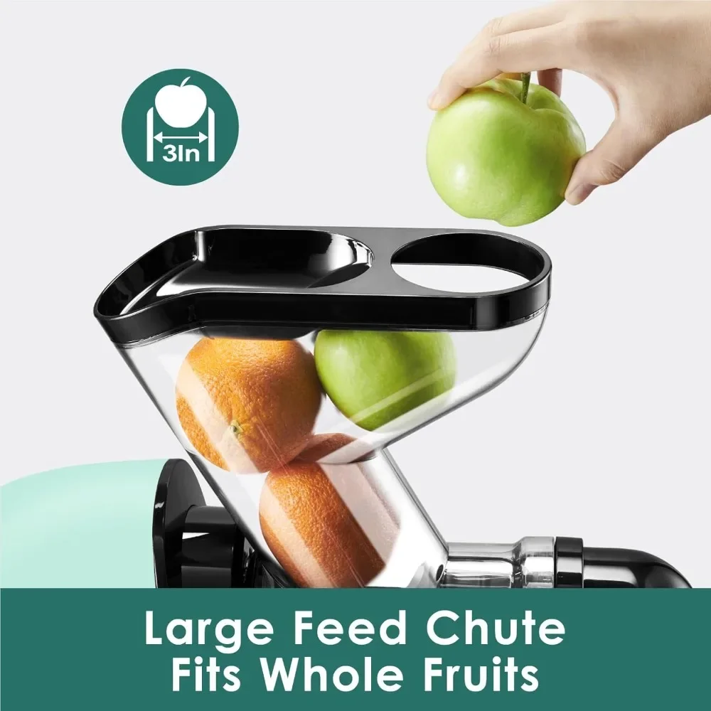 Masticating Slow Juicers, Wide Feeding Chute Cold Press Juicer, BPA-Free, Celery Juicer Extractor with Quite DC Motor & Reverse
Masticating Slow Juicers, Wide Feeding Chute Cold Press Juicer, BPA-Free, Celery Juicer Extractor with Quite DC Motor & Reverse