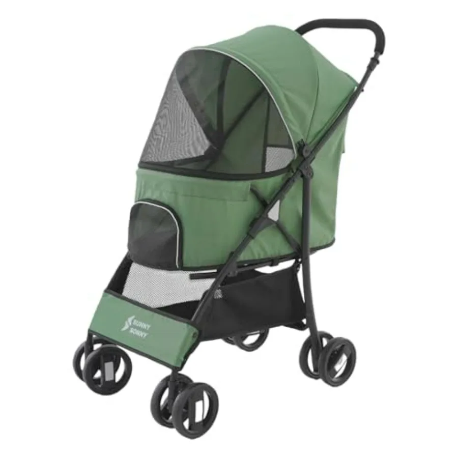 Foldable Jogger Pet Stroller with Weather Cover Storage Basket Pet Travel Carrier for S/M Dogs Cats up to 33lbs
Foldable Jogger Pet Stroller with Weather Cover Storage Basket Pet Travel Carrier for S/M Dogs Cats up to 33lbs