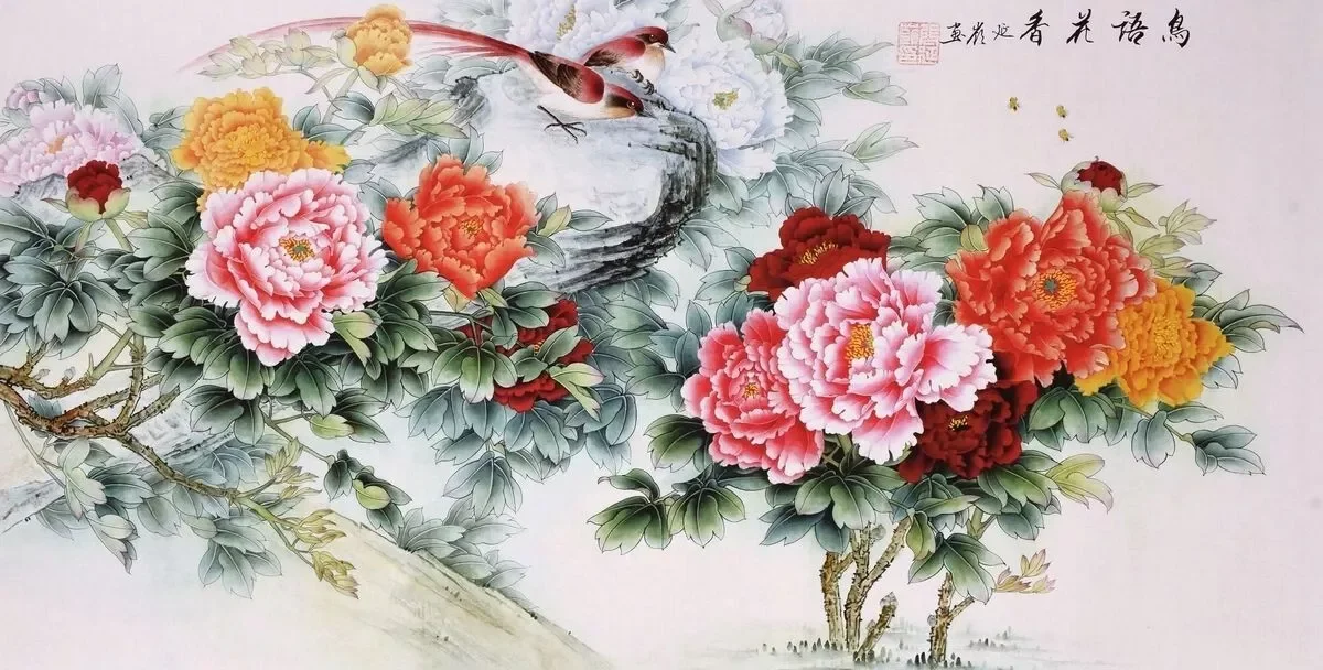 ORIGINAL ASIAN ART CHINESE PAINTING Peony flower&Happy bird Art Picture Print Silk Poster Living Room Decor Home Wall
ORIGINAL ASIAN ART CHINESE PAINTING Peony flower&Happy bird Art Picture Print Silk Poster Living Room Decor Home Wall