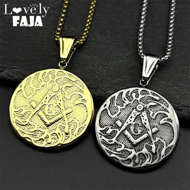 Mason Badge Freemasonry Symbol Pendant Necklace for Women Men Stainless Steel Gold Color Mysterious Amulet Chain Jewelry Gift
Mason Badge Freemasonry Symbol Pendant Necklace for Women Men Stainless Steel Gold Color Mysterious Amulet Chain Jewelry Gift