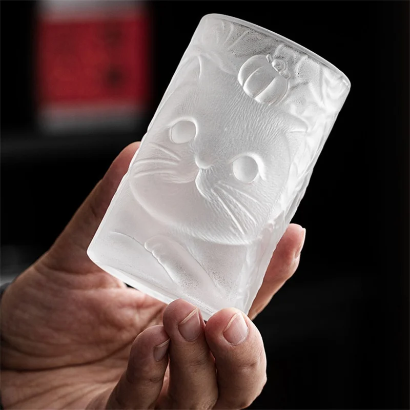 120ML Cute Cat Persimmon Glazed GlazeTea Cup Household Glass Drinking Teacup Creative Personal Special Kung Fu Master Cups
120ML Cute Cat Persimmon Glazed GlazeTea Cup Household Glass Drinking Teacup Creative Personal Special Kung Fu Master Cups