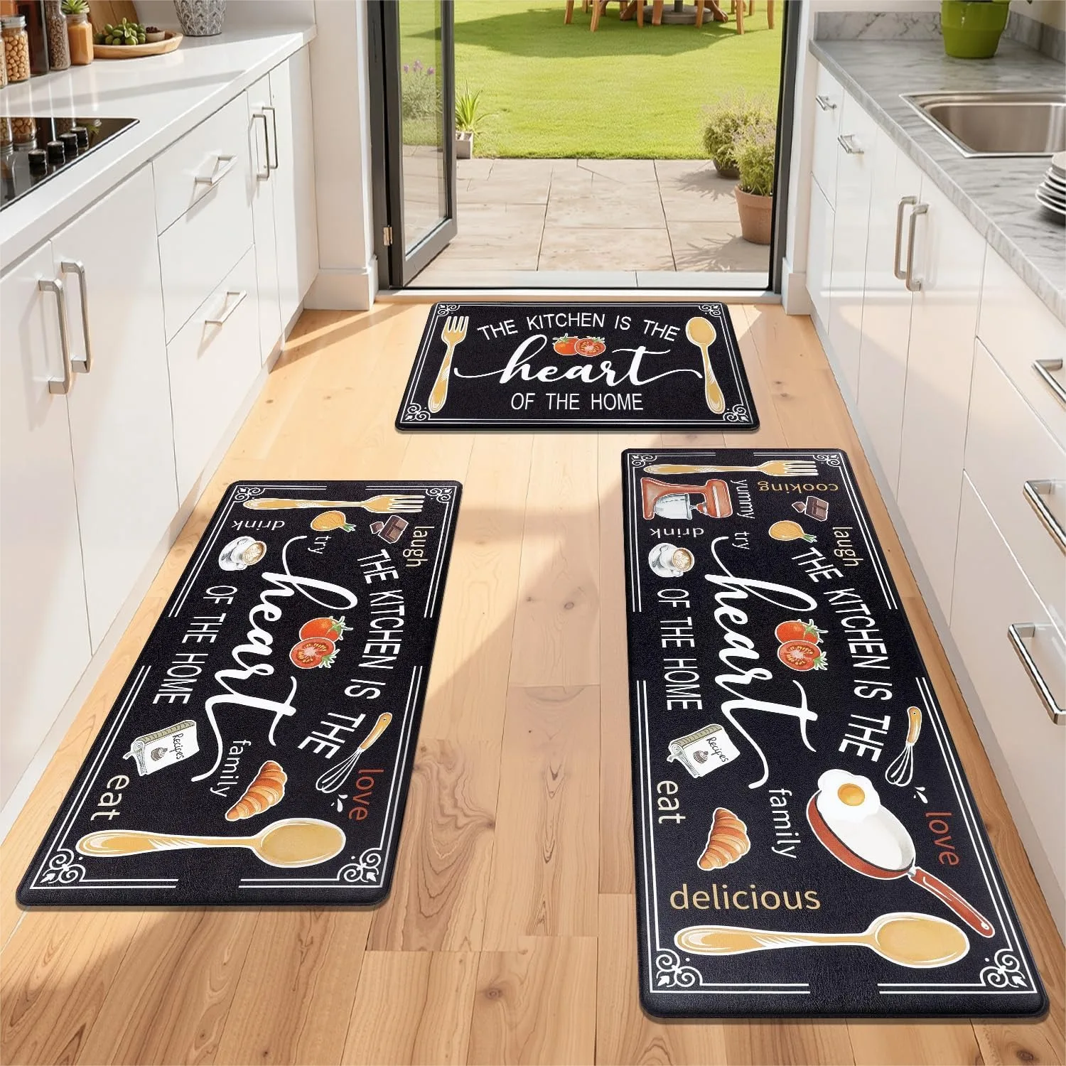 Anti Fatigue Kitchen Rug Set of 3, Non-Slip Cushioned Standing Mat for Kitchen Office Sink Laundry with Farmhouse Design
Anti Fatigue Kitchen Rug Set of 3, Non-Slip Cushioned Standing Mat for Kitchen Office Sink Laundry with Farmhouse Design