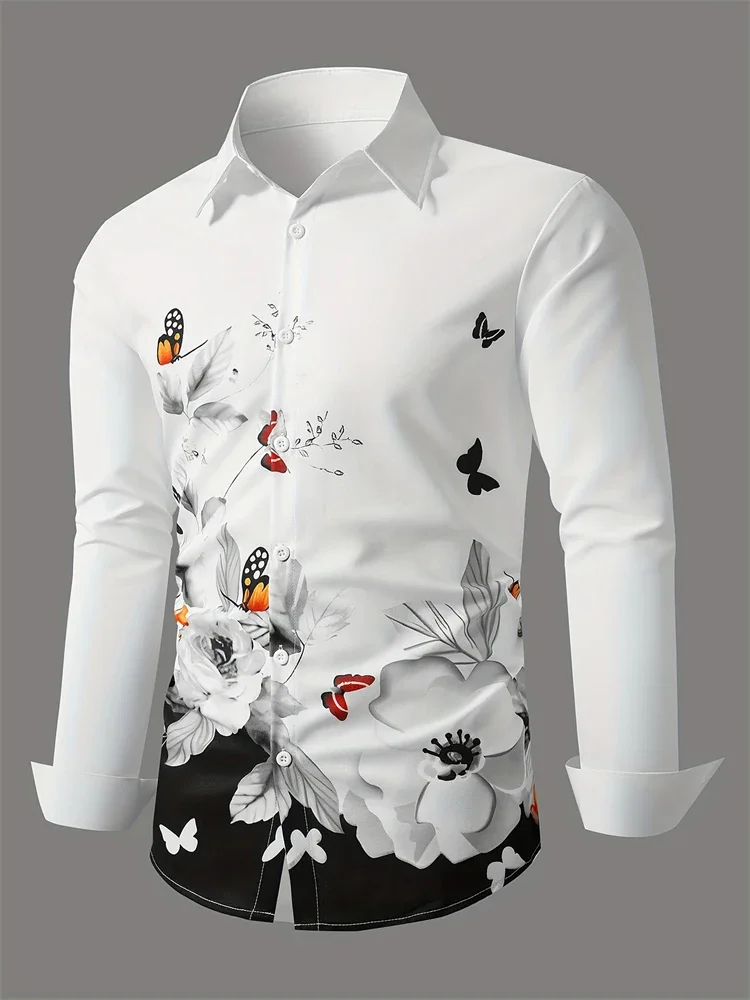 2025 New Mens 3D Butterfly Printed Lapel Shirt Slim Button Party Dress Shirt Athletic Casual Fashion Comfortable Long Sleeve Top
2025 New Mens 3D Butterfly Printed Lapel Shirt Slim Button Party Dress Shirt Athletic Casual Fashion Comfortable Long Sleeve Top