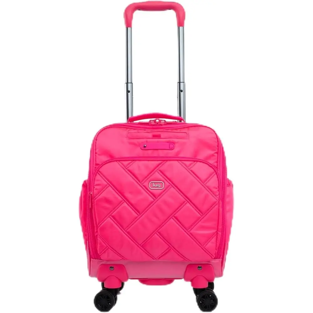 Dual Spinner Wheels, Trolley Sleeve, Lockable Zippers, Polyester Luggage in Magenta
Dual Spinner Wheels, Trolley Sleeve, Lockable Zippers, Polyester Luggage in Magenta
