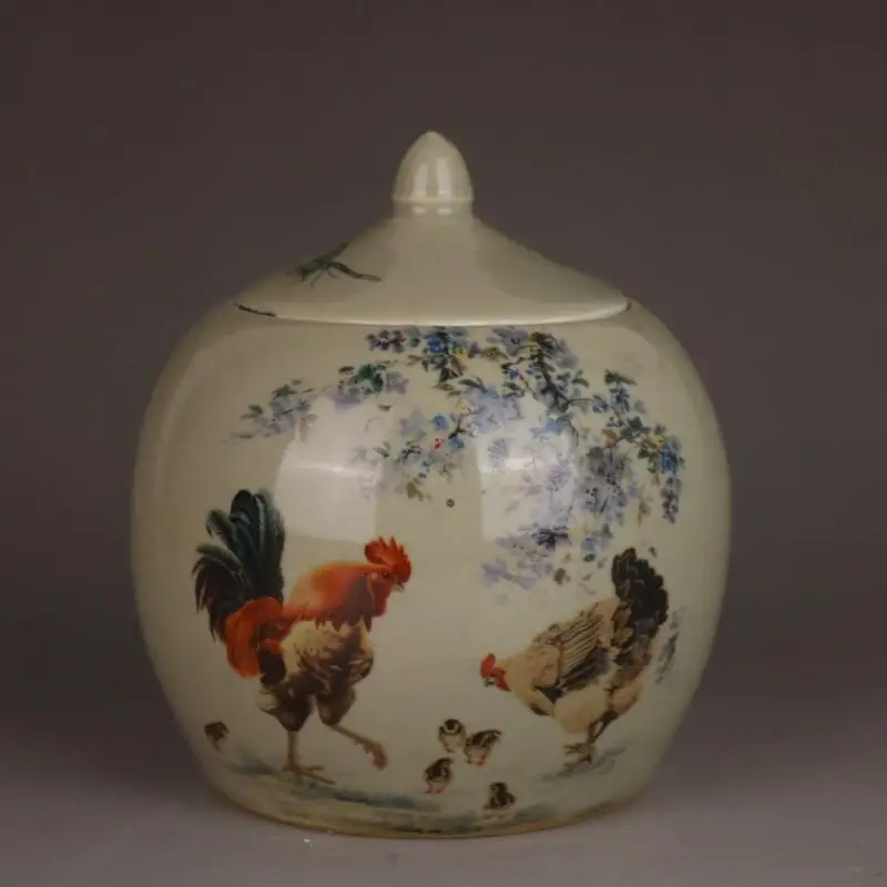 Chinese Antique Porcelain collect Famille Rose Doucai Glaze Tea Canister Lidded Jar Desk Ornament Home Decor Nice Art Work
Chinese Antique Porcelain collect Famille Rose Doucai Glaze Tea Canister Lidded Jar Desk Ornament Home Decor Nice Art Work