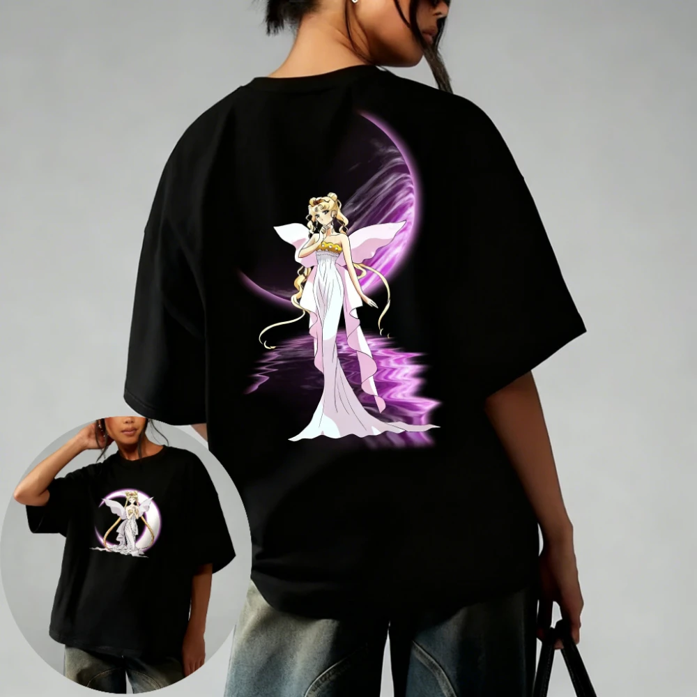 Sailor Moon Women's T-shirt Tsukino Usagi Princess Serenity Anime Tee Summer Spring Girl's Short Sleeves Parent-child Outfits
Sailor Moon Women's T-shirt Tsukino Usagi Princess Serenity Anime Tee Summer Spring Girl's Short Sleeves Parent-child Outfits