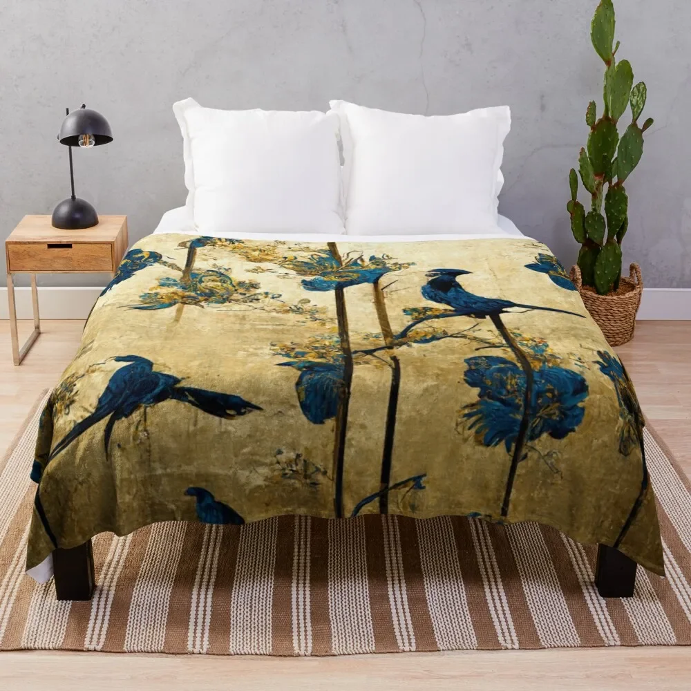 Blue and gold chinoiserie painting with birds and flowers Throw Blanket Soft Hairy Soft Beds Blankets
Blue and gold chinoiserie painting with birds and flowers Throw Blanket Soft Hairy Soft Beds Blankets