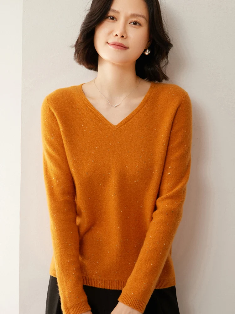 Soft Warm Slimming Sweater Autumn Winter Simple Pullover Solid Color Basics 100% Merino Wool Knitwear Casual Woman Clothing Tops
Soft Warm Slimming Sweater Autumn Winter Simple Pullover Solid Color Basics 100% Merino Wool Knitwear Casual Woman Clothing Tops